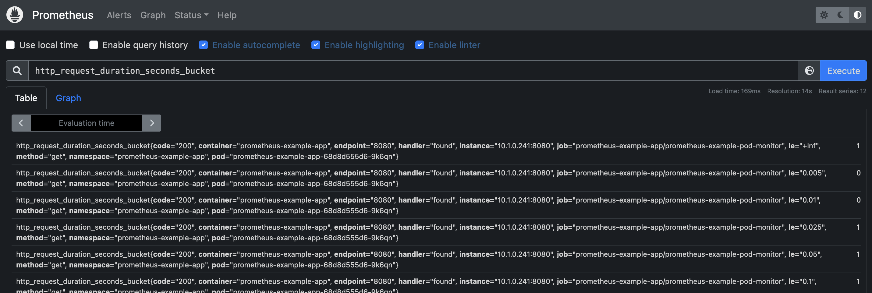 query metrics